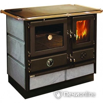 Отопительно-варочная печь MBS Thermo Magnum Stone L с теплообменником и духовым шкафом в Анапе