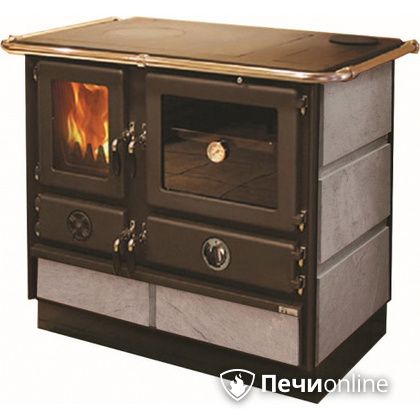 Отопительно-варочная печь MBS Thermo Magnum Stone R с теплообменником и духовым шкафом в Анапе