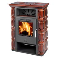 Печь-камин Thorma Borgholm Keramik TOP (черн./ TOP каштановый) 