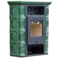 Печь-камин Thorma Borgholm Keramik TOP (черн./TOP оливк.-зел.) 