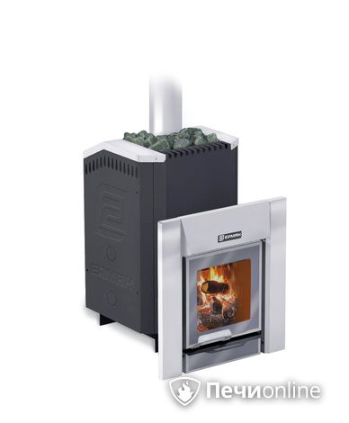 Дровяная банная печь Ермак 12-Премиум чугунная топка 10мм в Анапе