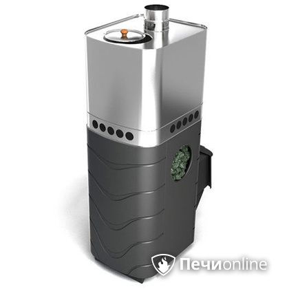 Дровяная банная печь TMF Бирюса 2013 Carbon антрацит с закрытой каменкой в Анапе