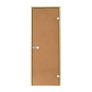 Дверь для бани Harvia Стеклянная дверь для сауны 8/19 коробка сосна бронза  D81901M